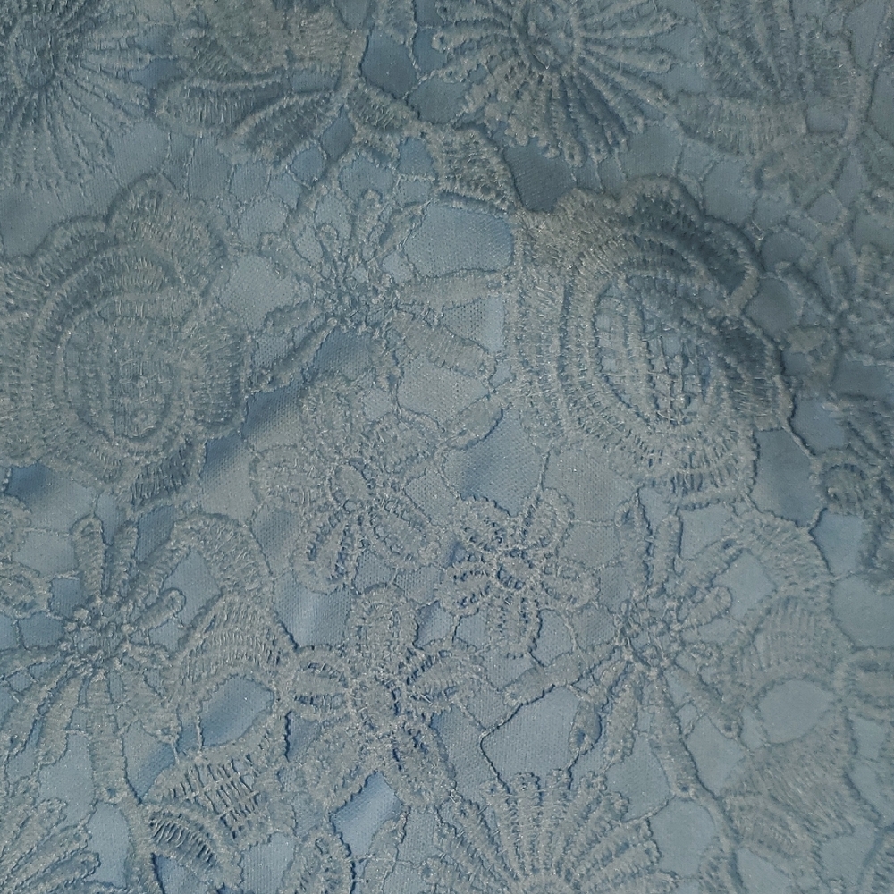 Pink Lily Sky Blue Floral Lace Dress - Picture 4 of 4